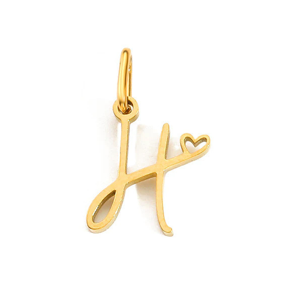 Fashion Simple Exquisite Compact 26 English Round Letters Titanium Steel Accessories Daily Matching Jewelry Ins Style