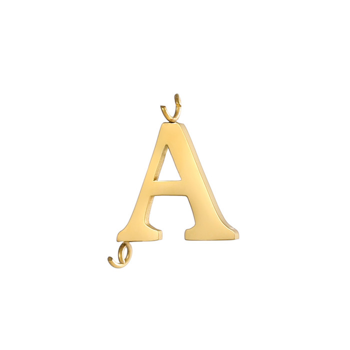 Amazon Hot-Selling Trendy Fashion Light Luxury Stainless Steel 26 Letter Pendant DIY Daily Matching Accessories Whole...