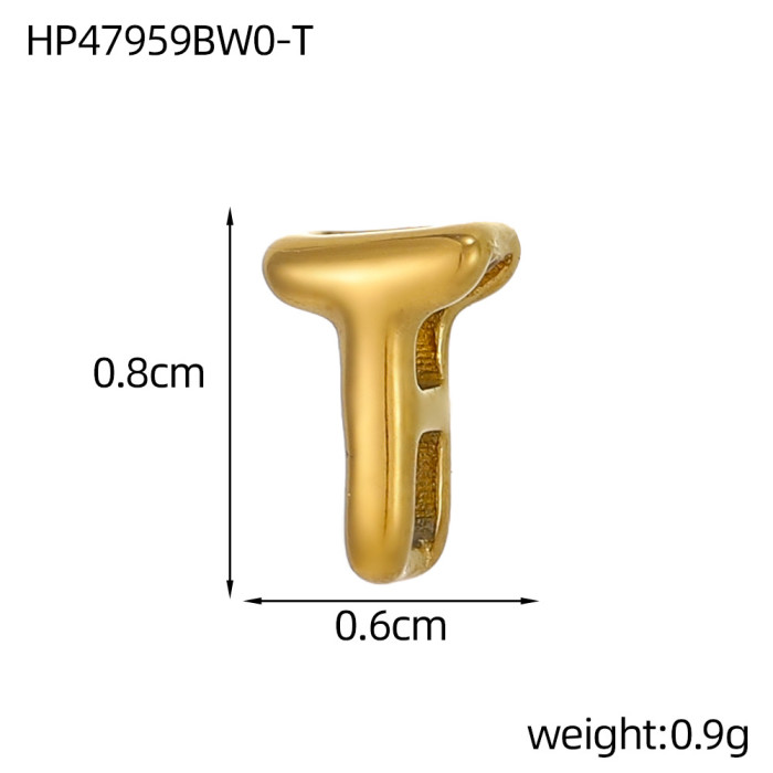 Hot Sale Hollow Small Letter Pendant Stainless Steel 18K Gold Plated Elegant Personality Mini Accessories Wholesale,...