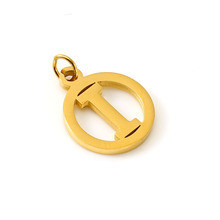 Cross-Border Gold Glossy Hollow Letter Cute DIY 26 English Alphabet Pendant Necklace Accessories