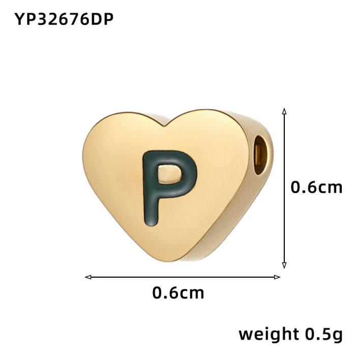 Hot Selling Small Exquisite casual 14K Love English Letter Titanium Steel Pendant Accessories Daily Matching Glossy Love