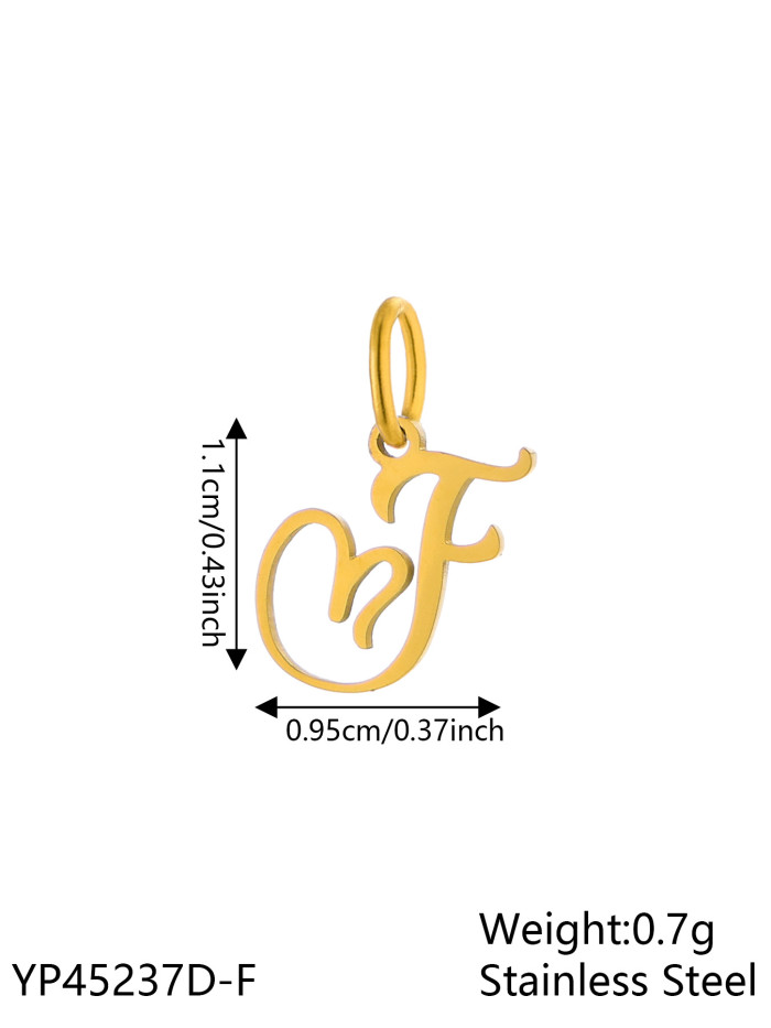 European and American Cross-Border Hot-Selling Small and Exquisite 26 Letters DIY Necklace Pendant Accessories Jewelry Accessories Wholesale