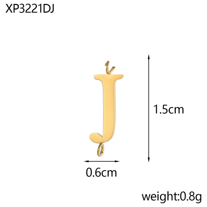 Amazon Hot-Selling Trendy Fashion Light Luxury Stainless Steel 26 Letter Pendant DIY Daily Matching Accessories Whole...