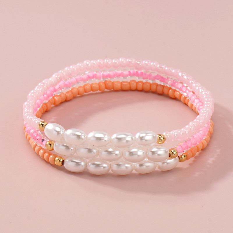 Exquisite Handmade European and American Bohemian Beaded Elastic Bracelet for Women, Best Friend Style, Daily Outing, Elegant and Trendy Bracelet