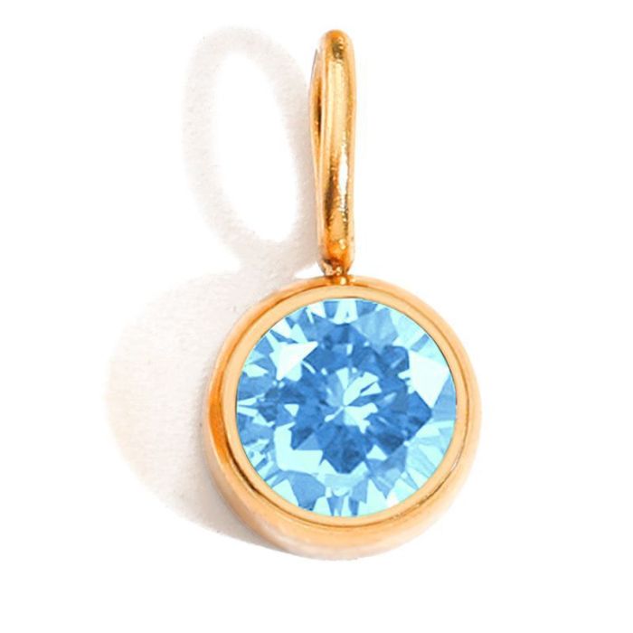 Hot Selling Stainless Steel Jewelry Accessories Birthstone Letter Pendant DIY Jewelry Accessories Colorful Rhinestone...