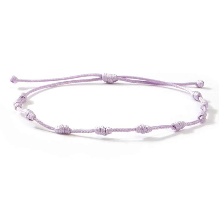 New Rainbow Color Ethnic Style Handmade Knot Rope Friendship Bracelet Adjustable Lucky Hand Rope Couple Small Ornaments