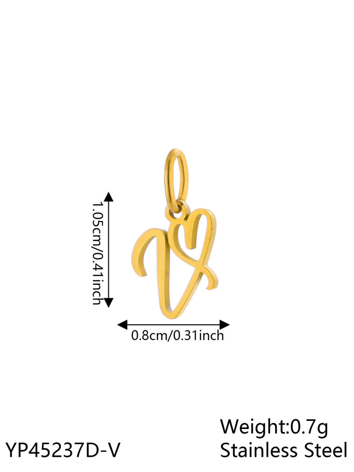 European and American Cross-Border Hot-Selling Small and Exquisite 26 Letters DIY Necklace Pendant Accessories Jewelry Accessories Wholesale