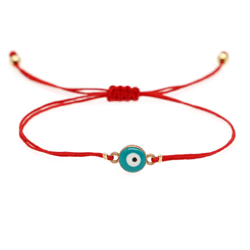 Minimalist Red Rope Blue Eye Bead Bracelet Adjustable Evil Eye Couple Must-Have Gift Bracelet Wholesale for Stall Setup