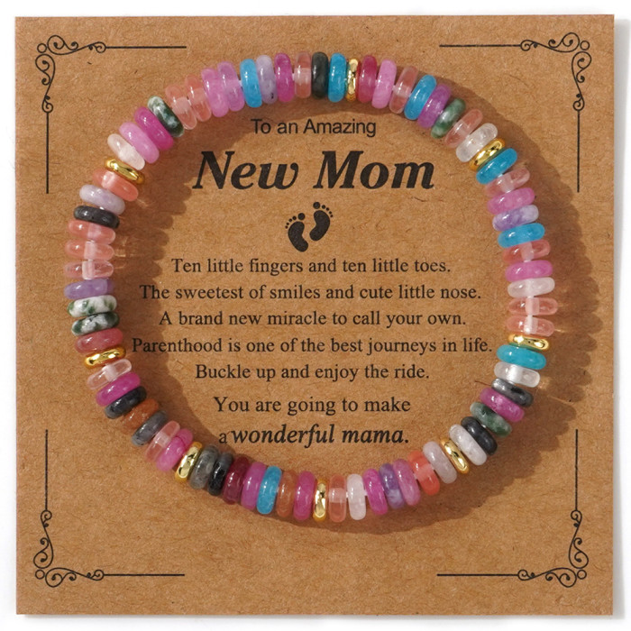 Cross-Border Hot-Selling Niche High-End Semi-Precious Stone Bracelet Original Design Colorful Abacus Beads Beaded Bracelet