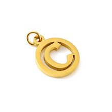 Cross-Border Gold Glossy Hollow Letter Cute DIY 26 English Alphabet Pendant Necklace Accessories