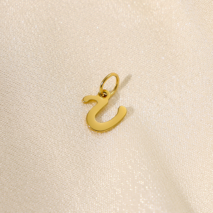 Hot-Selling New 26 English Letters Personalized Ins Style Stainless Steel Letter Accessories Jewelry Wholesale