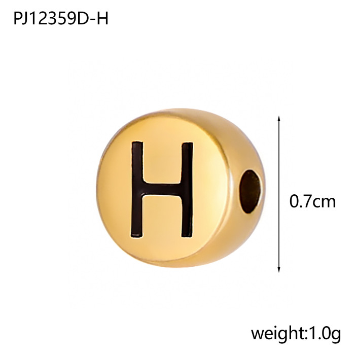 Hot Selling Alphabet Beads English Alphabet Beads Double-Sided Alphabet Round DIY Bracelet Beading Accessories Wholesale