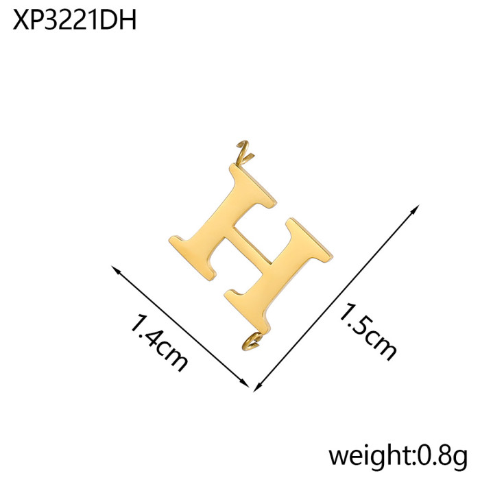 Amazon Hot-Selling Trendy Fashion Light Luxury Stainless Steel 26 Letter Pendant DIY Daily Matching Accessories Whole...