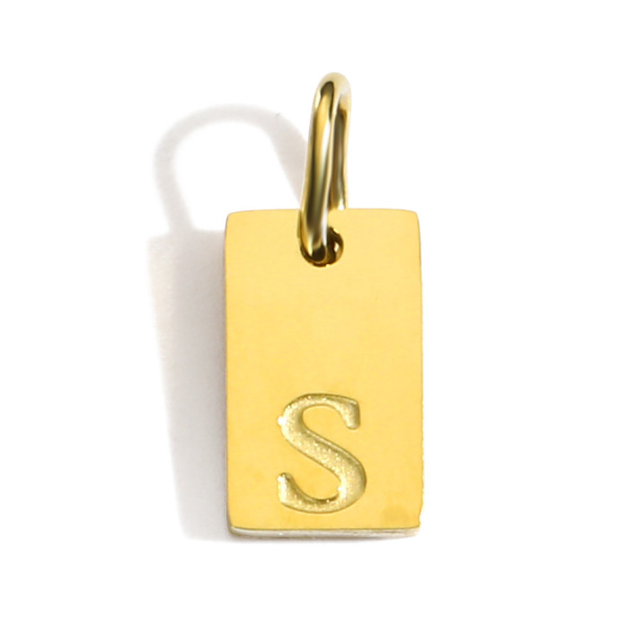 Hot Selling Stainless Steel Jewelry Accessories Birthstone Letter Pendant DIY Jewelry Accessories Colorful Rhinestone...