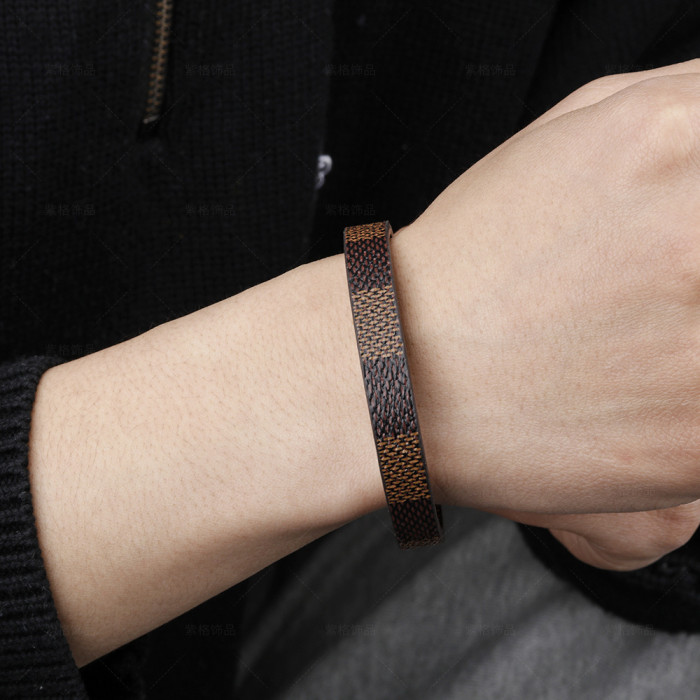 Cross-Border Hot Item Zinc Alloy Magnetic Couple Bracelets European and American Style Bracelets Leather Handmade Vintage Jewelry