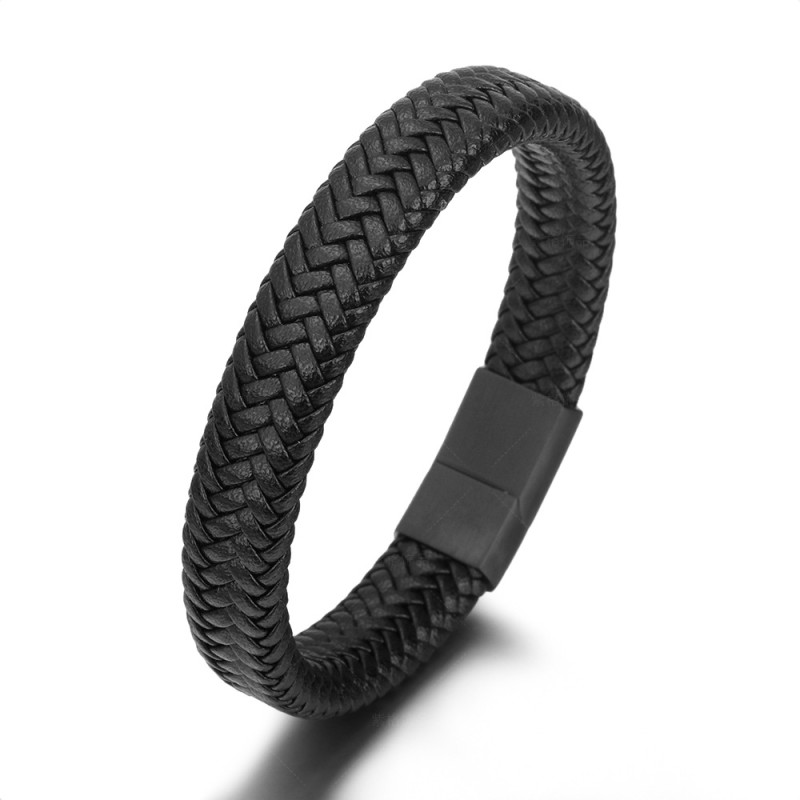 Original Gold Matte Handmade Braided Twist European and American Style Jewelry Stainless Steel Men's Bracelet Titanium Steel