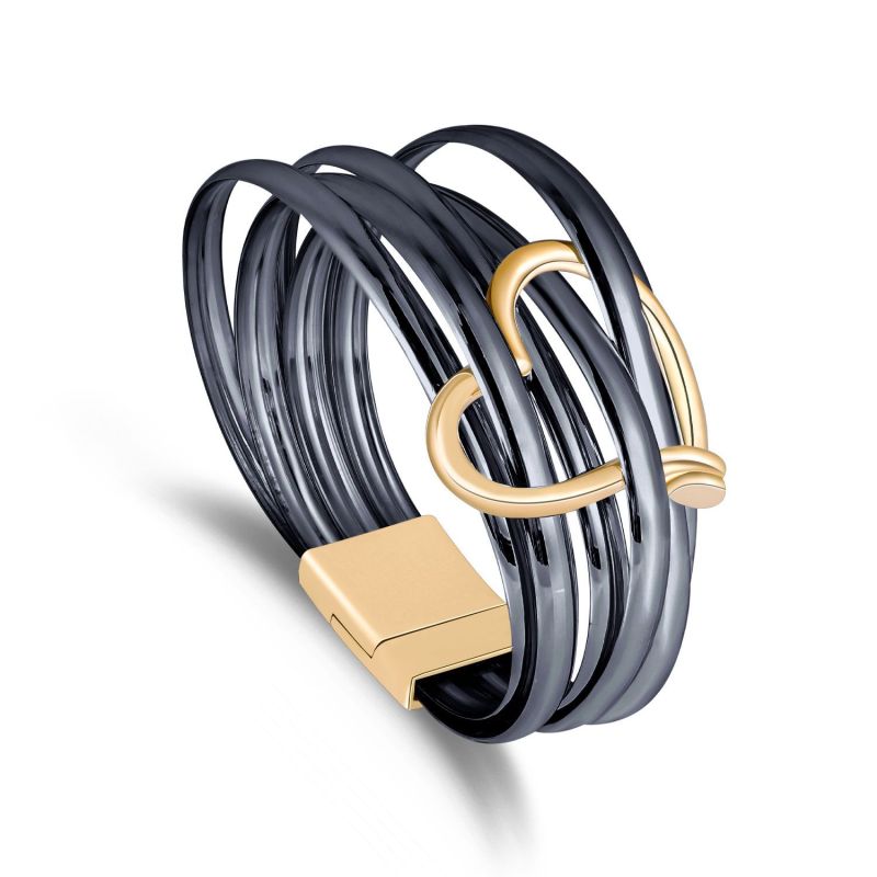 Cross-Border Simple Women's Leather Bracelet Fashion Versatile Heart Colorful Women's Bracelet Multi-Layer Trendy Girls' Jewelry
