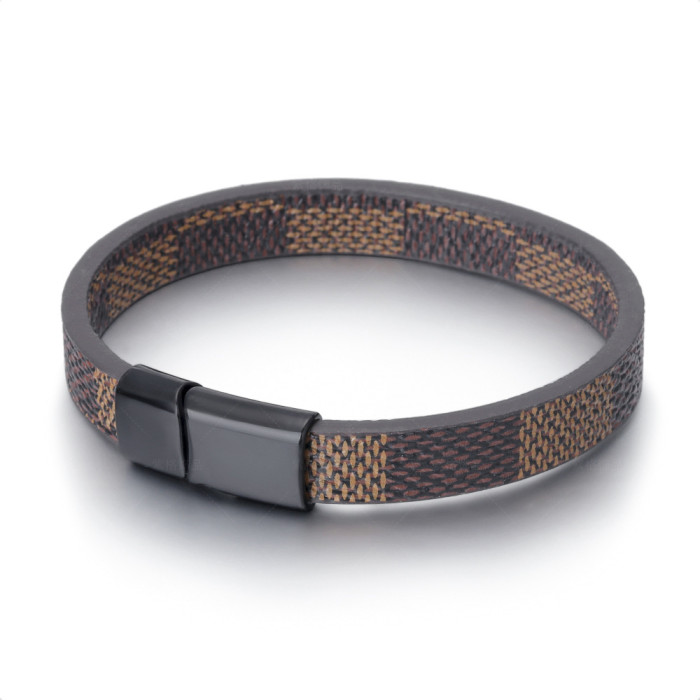 Cross-Border Hot Item Zinc Alloy Magnetic Couple Bracelets European and American Style Bracelets Leather Handmade Vintage Jewelry