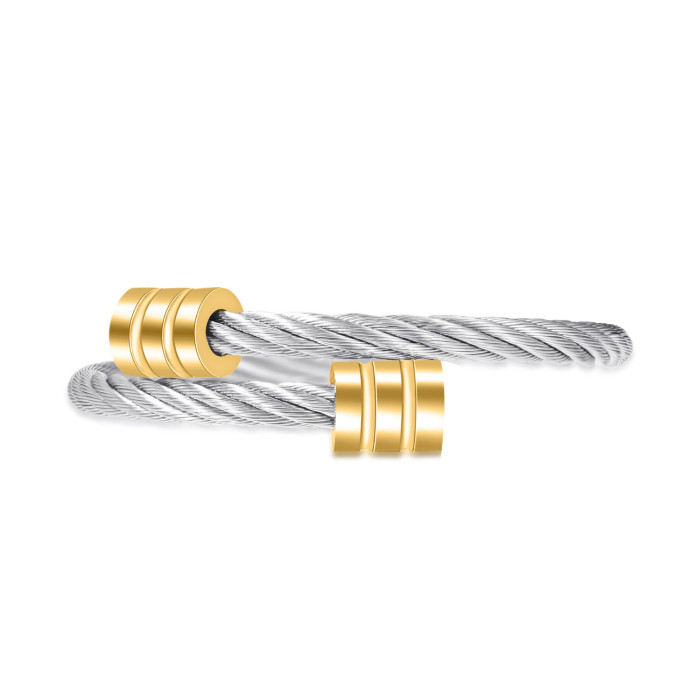 New Arrival Simple Metal Bracelet Style Flexible Steel Wire Fashion Men's Stainless Steel Accessories Bracelet