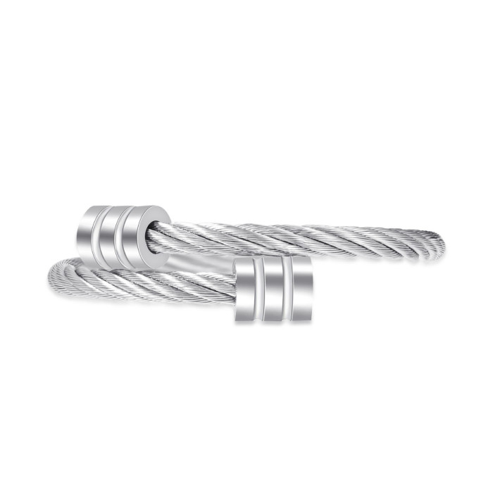 New Arrival Simple Metal Bracelet Style Flexible Steel Wire Fashion Men's Stainless Steel Accessories Bracelet