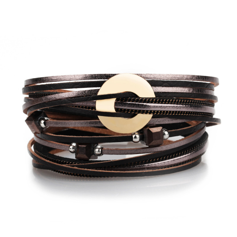 Amazon Bohemian Style Multi-layer Wrap Bracelet for Women Handmade Creative Alloy Jewelry Wholesale