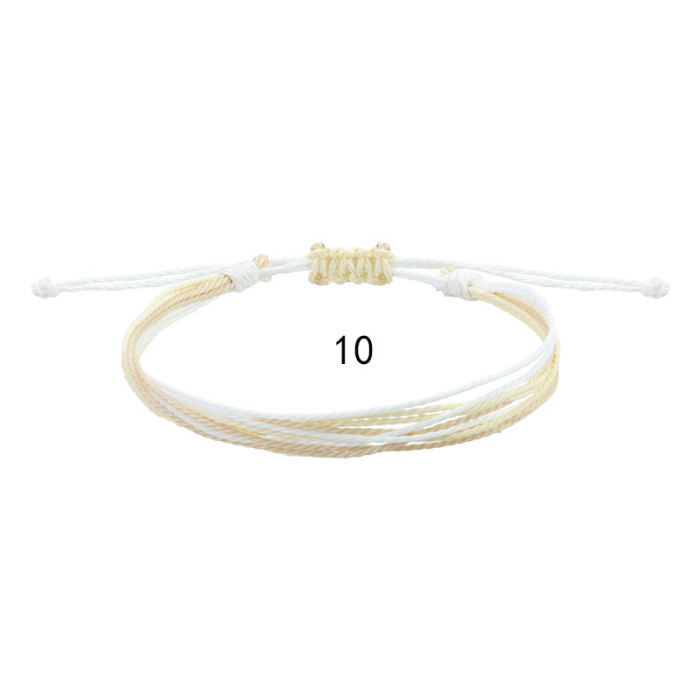 TEMU Source Bohemian Style Waterproof Wax Thread Braided Anklet Summer Beach Surfing Foot Rope Wholesale
