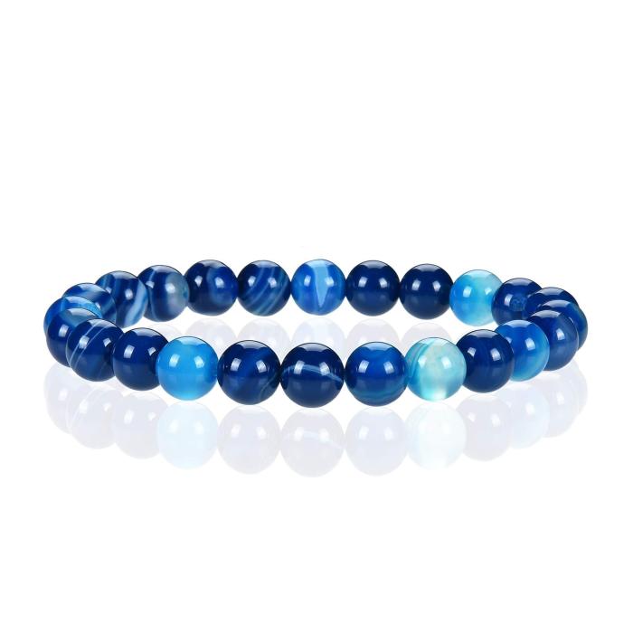 Amazon European and American 8MM Agate Tiger Eye Stone Handmade Beaded Bracelet Set Hematite Bracelet Export