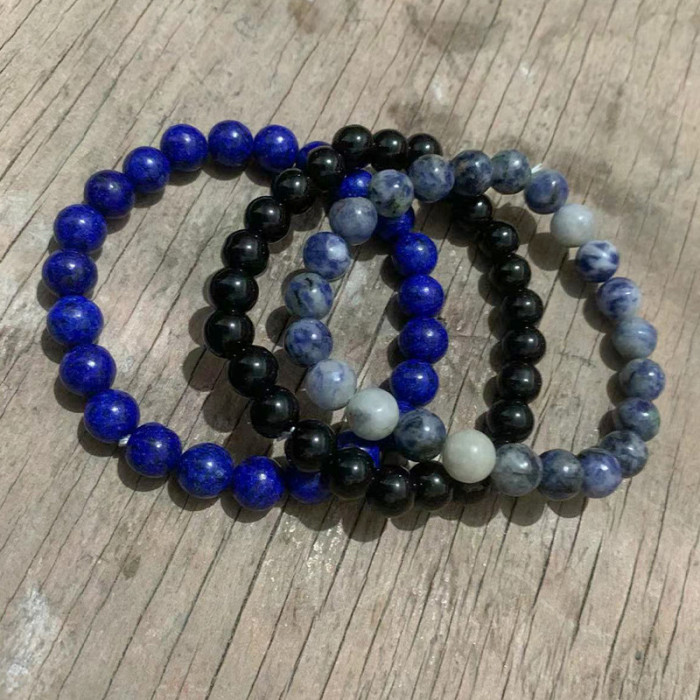 Cross-Border Jewelry Pink Zebra Stone Bead Bracelet Festival Gift for Men and Women Friendship Heart Bead Bracelet Wholesale Hot Item