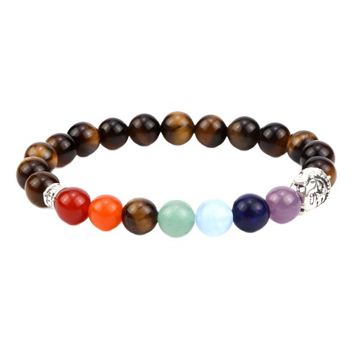 Cross-Border Tiger Eye Stone 8mm Green Aventurine Red Agate Bracelet 3-Piece Set Hand String Jewelry Beads Wholesale