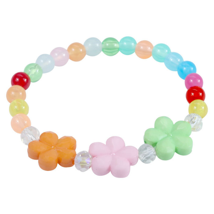 Children's Bracelet Heart Star Acrylic Candy Girl Dopamine Color Stone Bracelet Friend Gift Wholesale