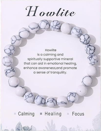 Amazon Hot Selling Natural Stone Bracelet Elastic Beaded 8mm Blue Turquoise Agate Rose Quartz Beaded Volcanic Stone Bracelet
