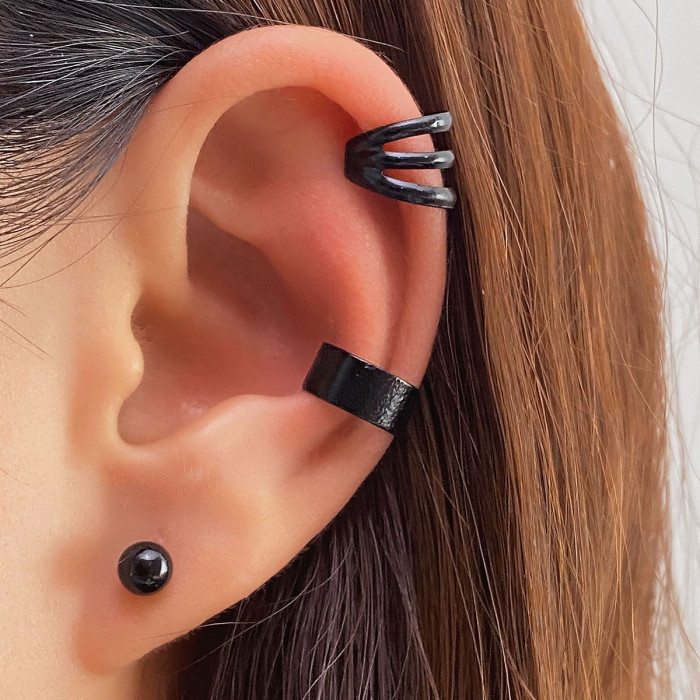 Creative Simple Ins No Piercing Ear Cuff Personality Multi-Layer Hollow C-Type Ear Clip Niche Design Sense Ear Jewelr...