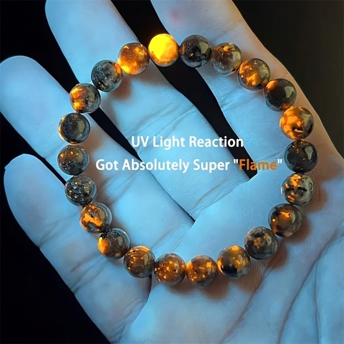 Cross-Border Temu Flame Stone Bracelet for Men and Women, High-End Ins Punk Style Bracelet, Factory Jewelry, Amazon Bestseller