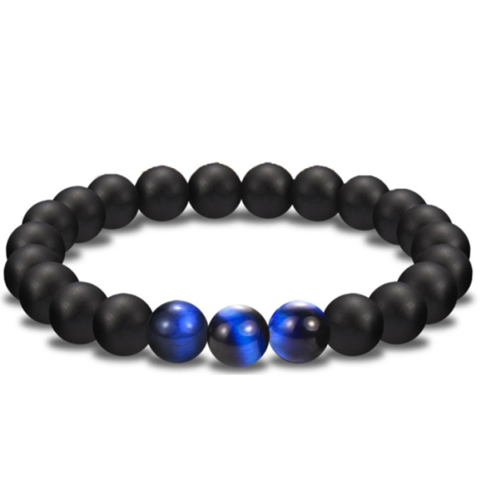 Amazon Hot-Selling Obsidian Men's Football Rugby Volleyball Hand-Woven Bracelet New Women's Beaded Bracelet