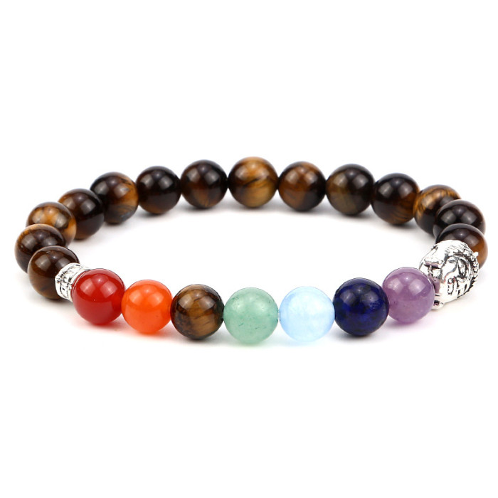 Cross-Border Tiger Eye Stone 8mm Green Aventurine Red Agate Bracelet 3-Piece Set Hand String Jewelry Beads Wholesale