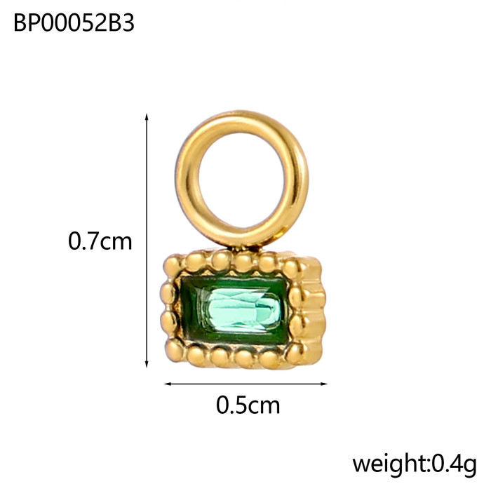Factory Direct Wholesale Stainless Steel December Birthstone Pendant DIY Jewelry Accessories, Necklaces