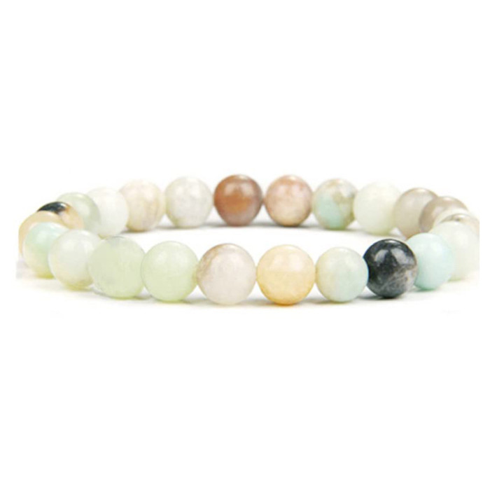 Amazon Hot Selling 8mm Cat's Eye Stone Pink Amethyst Bead Bracelet for Women Elastic Cord Agate Stone Bead Bracelet Wholesale