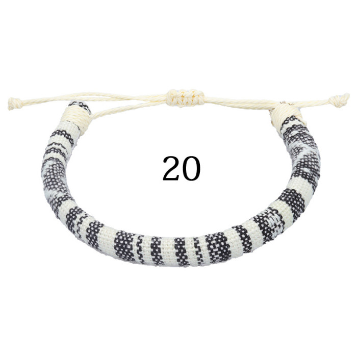 Cross-Border Hot Sale Bohemian Ethnic Style Handmade Woven Bracelet Youth Colorful Surfing Rope Friendship Bracelet