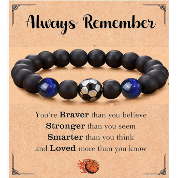 Amazon Cross-Border Purple Striped Agate Pink Zebra Dog Paw Bracelet Handmade Black Matte Bracelet Popular Stone Bead Bracelet