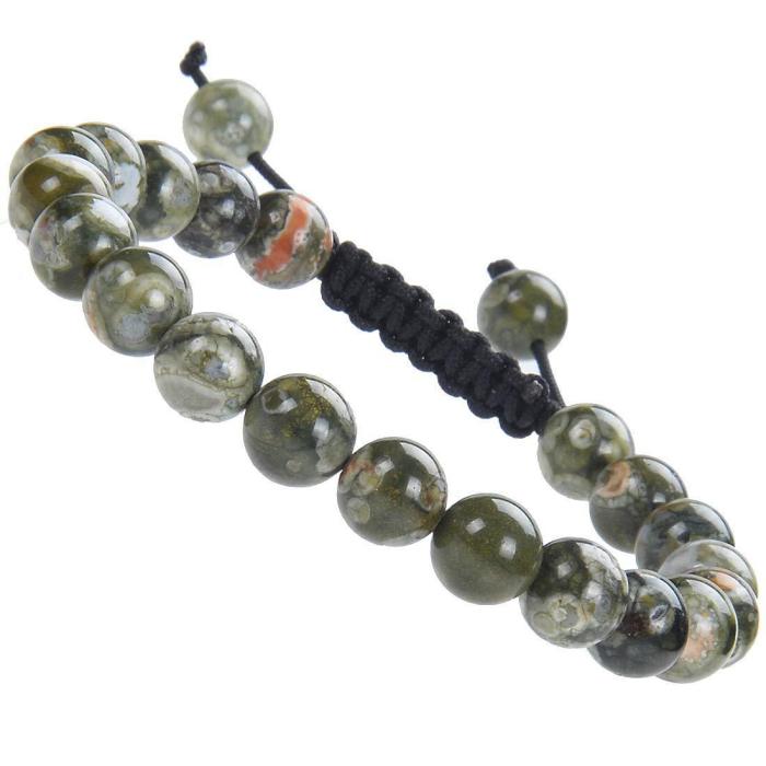 Cross-Border Hot-Selling Pink Quartz Amethyst Handmade Braided Bracelet Agate Adjustable Beaded Rope Jewelry