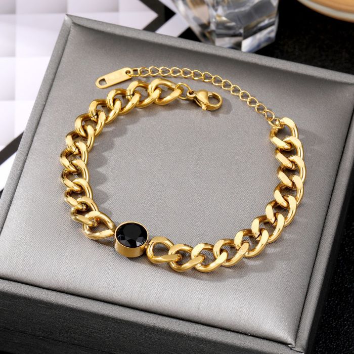 Stainless Steel Bracelet for Women Double Layer Gold Beads Twist Chain Blade Chain Thin Snake Bone Chain Map Pentagra...