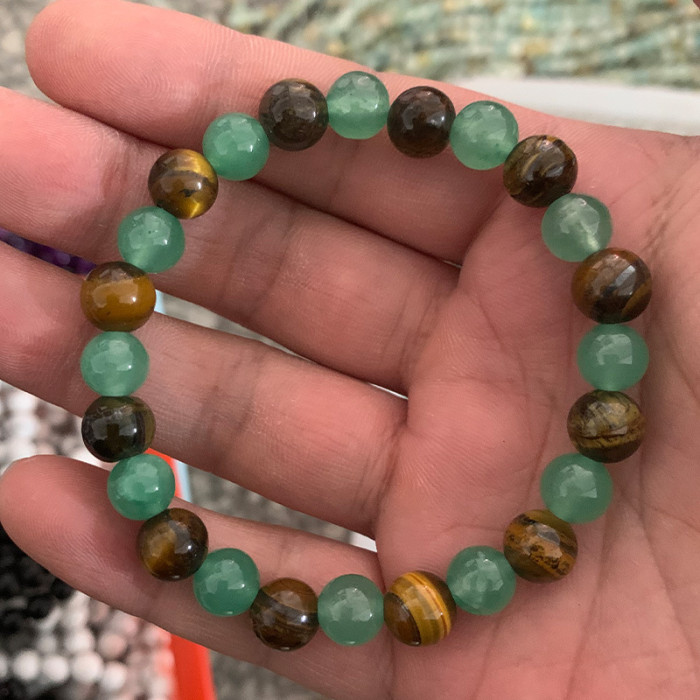 Cross-Border New Product Unisex White Turquoise Volcanic Stone Bracelet Women's Fashion Beaded Bracelet Wholesale AliExpress Hot Item