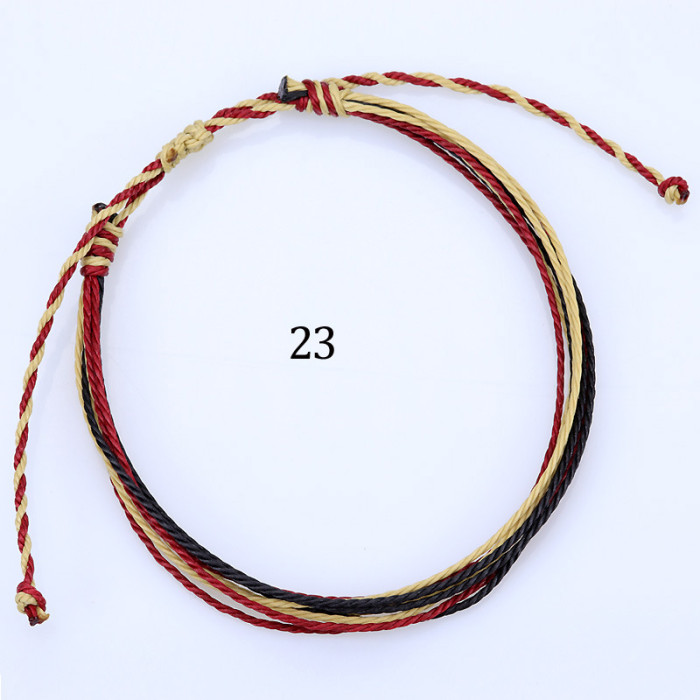 Amazon Hot-Selling West Coast Style Waterproof Wax Thread Woven Bracelet in Stock Wholesale Exquisite Craftsmanship Q...