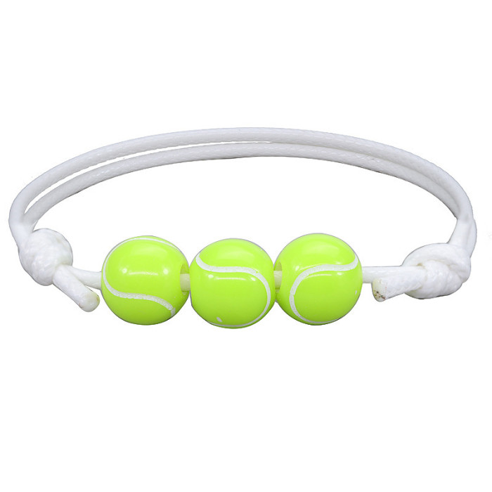 Cross-Border Hot Item Simple Personality Versatile Ball Sports Jewelry Softball Soccer Baseball Bracelet Beaded Bracelet In Stock