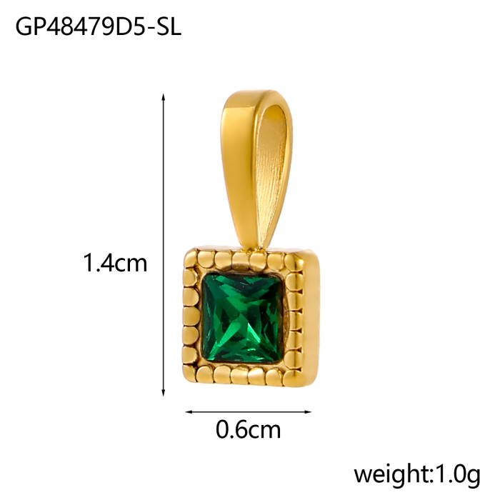 Hot-Selling Classic Element DIY Pendant Necklace Colorful Zircon Pendant Jewelry December Birthstone Accessories