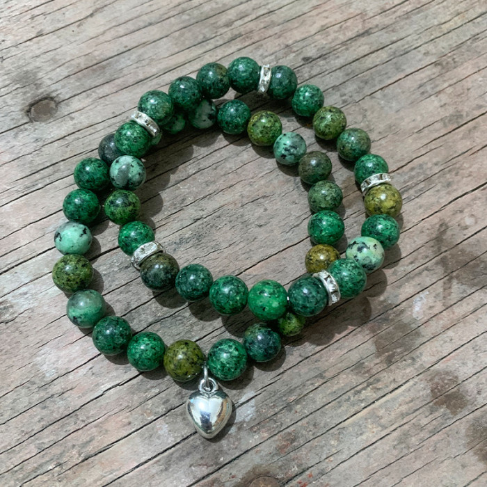 Cross-Border Jewelry Pink Zebra Stone Bead Bracelet Festival Gift for Men and Women Friendship Heart Bead Bracelet Wholesale Hot Item