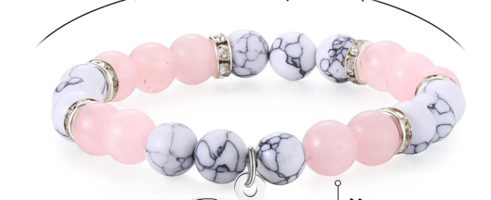 New Arrival Agate Pink Crystal Aquamarine Beaded Bracelet Tiger Eye Elastic Bracelet Amazon Foreign Trade Jewelry