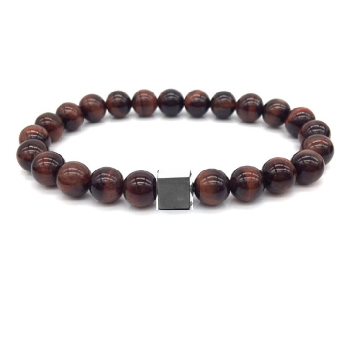 Live Hot Sale White Turquoise Volcanic Stone Couple Bracelets for Women Black and White Impermanence Boyfriend Couple Beaded Bracelet Set