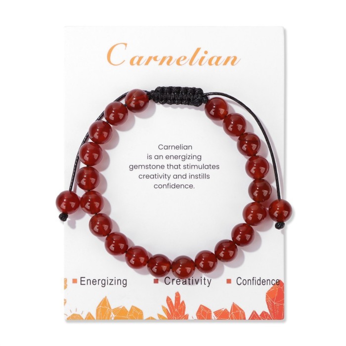 New Amazon Pink Quartz Strawberry Jam Amethyst Agate Braided Bracelet for Men Vintage Simple Adjustable Bracelet European and American Style