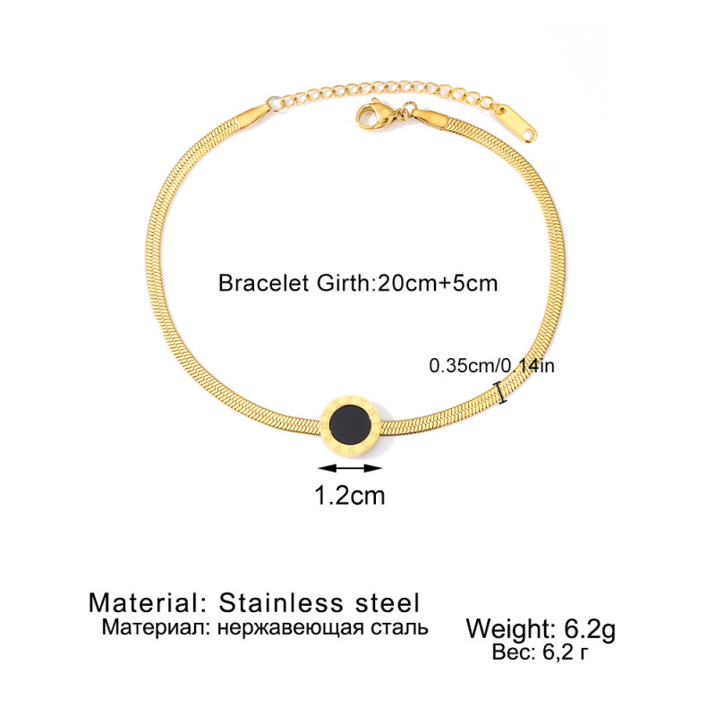Cross-Border Hot-Selling Stainless Steel Bracelet Non-Fading High-End Niche Girl Heart Letter Bracelet Stainless Steel Jewelry